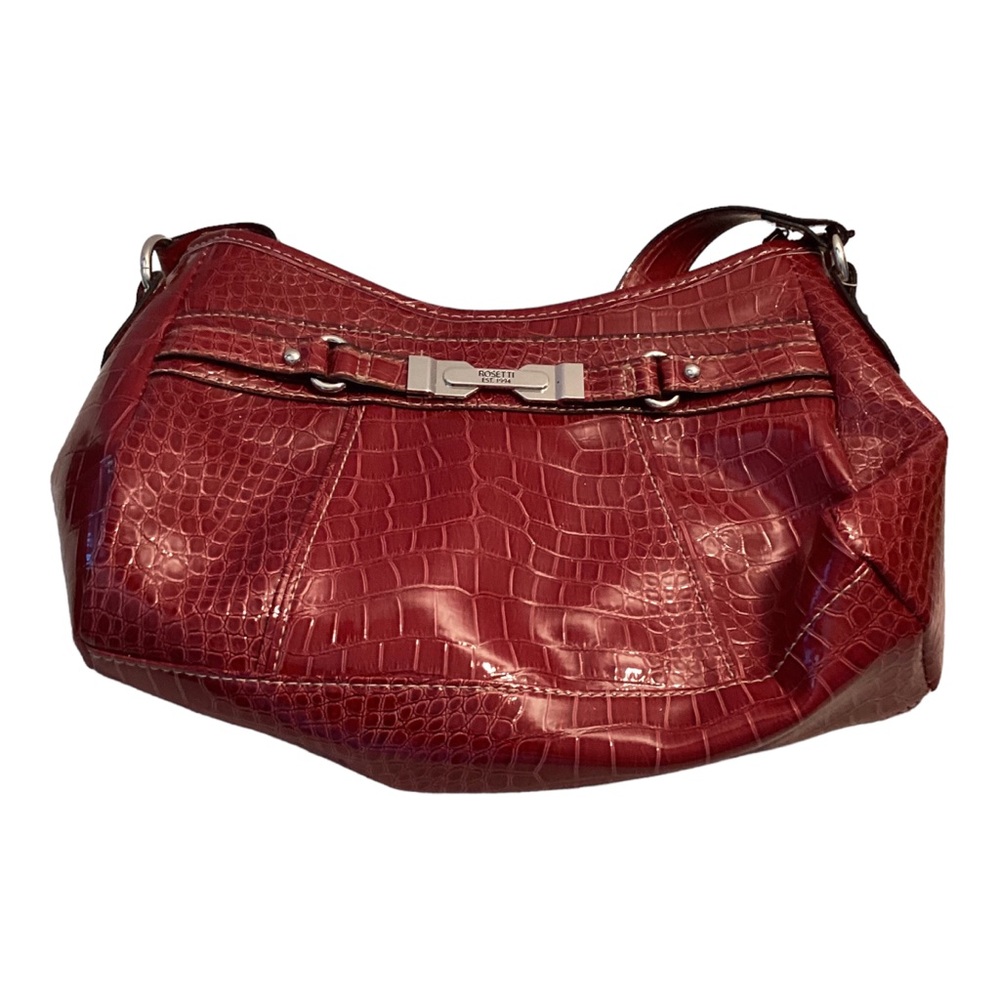 Rosetti Burgundy Colored Faux Leather Shoulder Purse